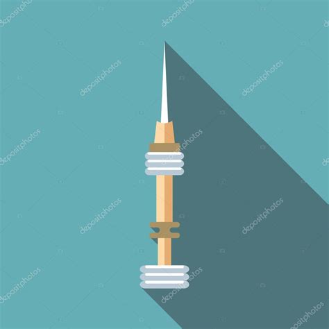 Seoul tower icon, flat style — Stock Vector © ylivdesign #135547820