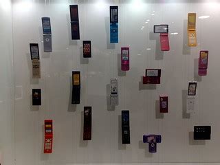 Japanese DoCoMo phones | A neat display at DoCoMo's Mobile W… | Flickr
