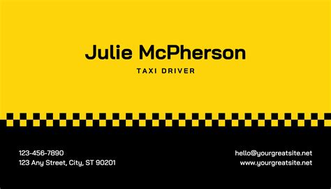 Taxi Business Card Template 20524538 Template