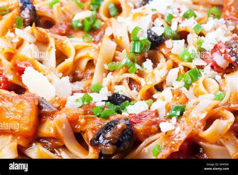 closeup of a italian noodle dish Stock Photo - Alamy