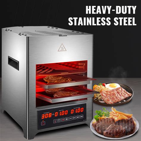 VEVOR 110V Electric Infrared Steak Grill Broiler, 1800W Infrared Steak ...