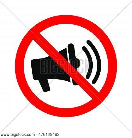 No Loud Noise Warning Vector & Photo (Free Trial) | Bigstock