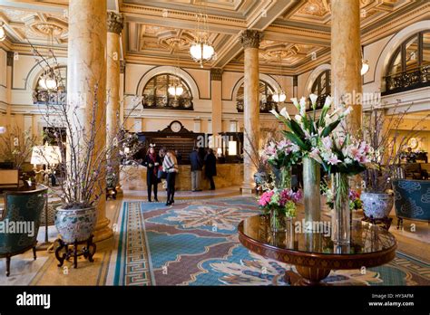 Willard InterContinental Hotel lobby and reception desk - Washington ...