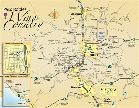 Paso Robles Winery Map - San Luis Obispo County Visitors Guide