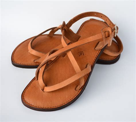 leather sandals women's sandals camel sandals brown