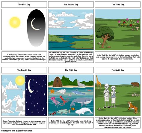 Genesis - The Creation Story Storyboard by 6f958458