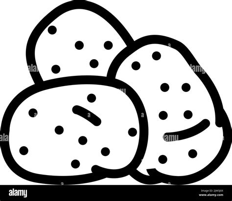 red yellow potatoes line icon vector illustration Stock Vector Image & Art - Alamy