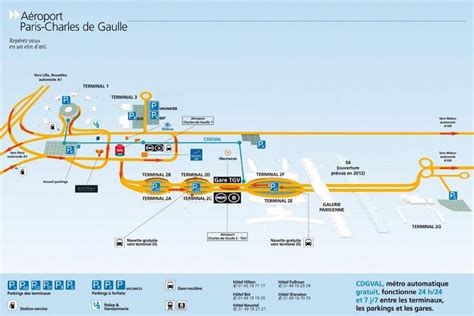 Charles de Gaulle airport map - Map of Charles de Gaulle airport (France)