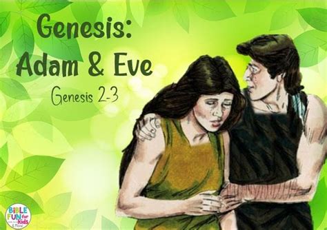 Genesis Series: Adam & Eve | Bible for kids, Adam and eve, Genesis