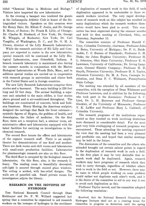 Research on the Isotopes of Hydrogen | Science