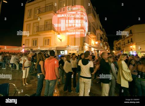 Spain, Baleares island, Ibiza bars nightlife Stock Photo - Alamy