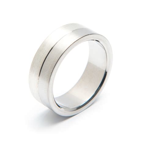 Titanium & Sterling Silver Ring I (Size 7.5) - Titan Rings - Touch of ...