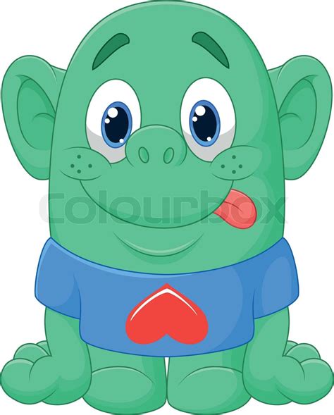 "Ugly cartoon monster" | Stock vector | Colourbox