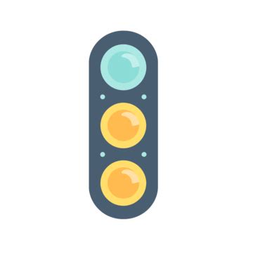 Road Traffic Light In Flat Design Vector, A Lineal Icon Depicting Traffic Light Green On White ...