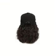 Hat Wig Medium Long Curly Bob Cut Hat Wig Synthetic Wig - Temu