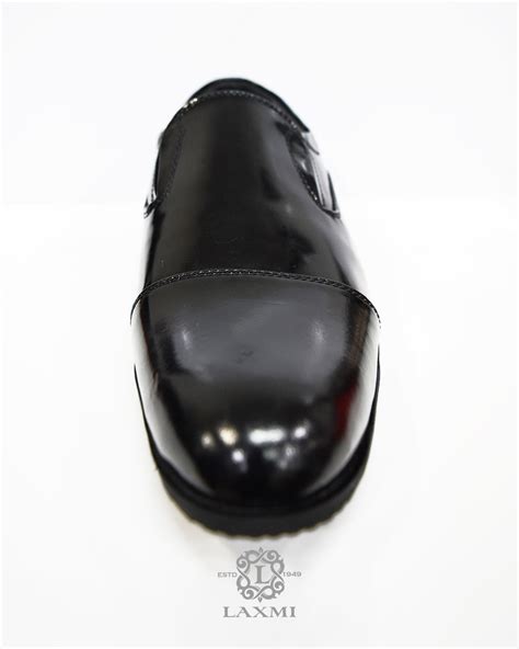 Patent Leather Slip-on Shoes – Black – Laxmi Tailor