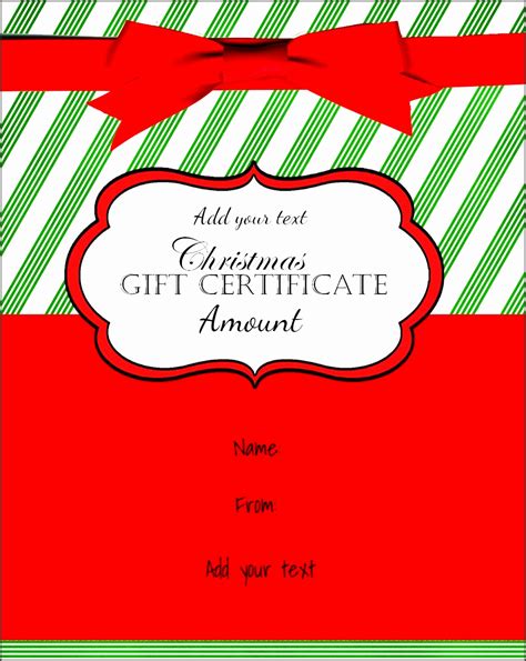Christmas Gift Voucher Design Template Free | The Cake Boutique