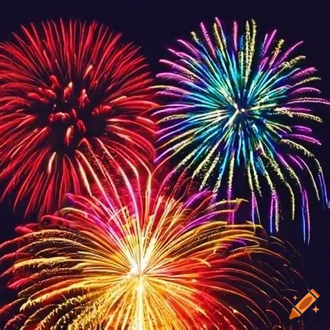 Colorful fireworks display