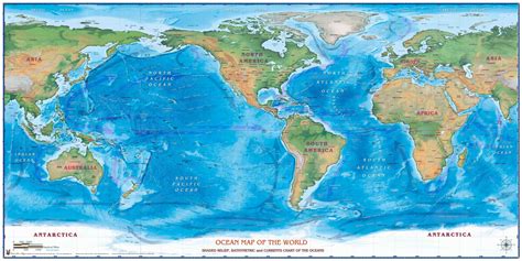 World Map Labeled Oceans