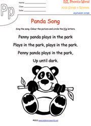 Alphabet Song and Rhyme Worksheets | A-Z Kindergarten Phonics Songs