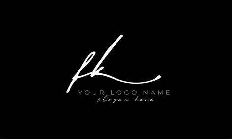 Handwriting letter FK logo design. FK logo design free vector template 28691216 Vector Art at ...