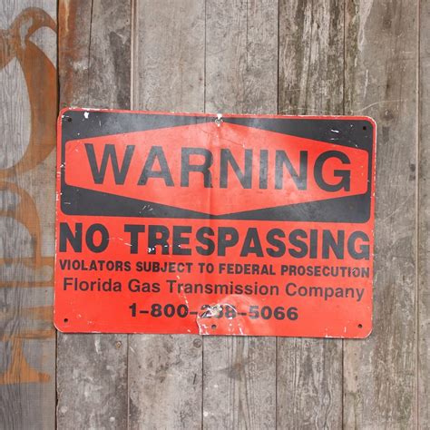 Vintage No Trespassing Warning Signs Vintage Metal Signs | Etsy