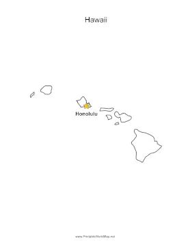 Hawaii Capital Map