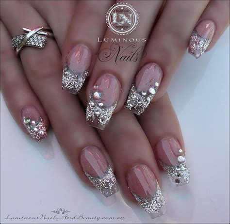 The Best Ideas for Silver Glitter Acrylic Nails – Home, Family, Style ...