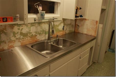 Remodelaholic | Affordable Stainless Steel Countertops; DIY