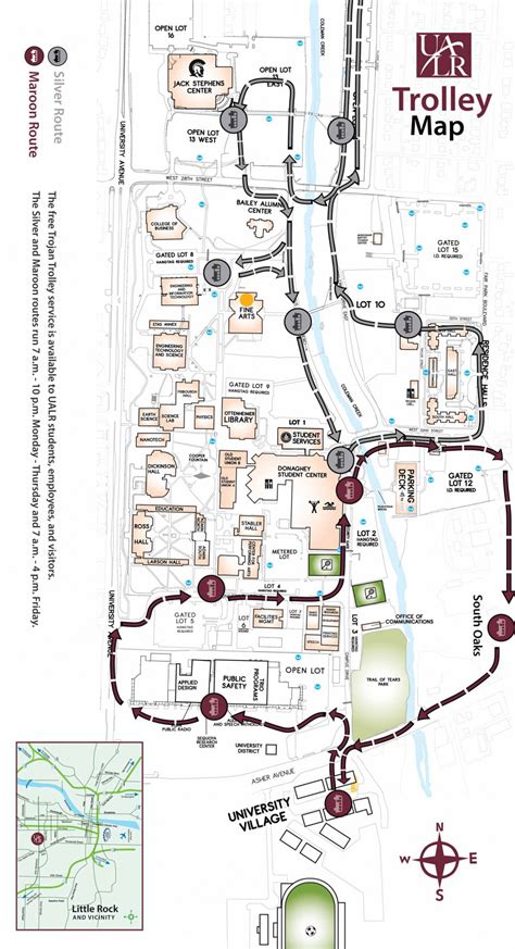 Trolley Map and directions to Fine Arts Building, UALR - Anderson ...