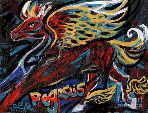 Pegasus Painting by Genevieve Esson - Fine Art America