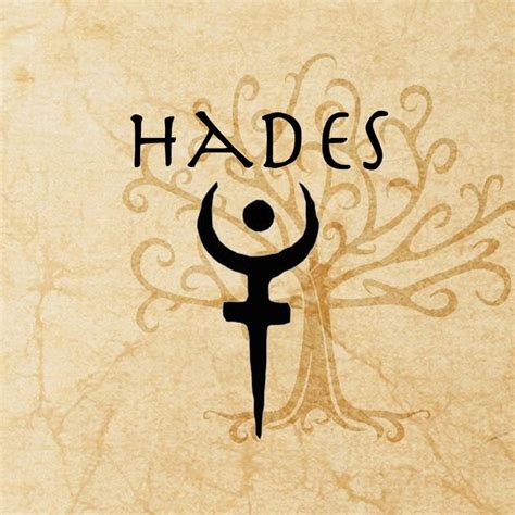 the logo for hades is shown on an old paper with black lettering and a ...