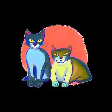 "Stubborn Cats Painting" Sticker for Sale by MyCutePOD | Redbubble