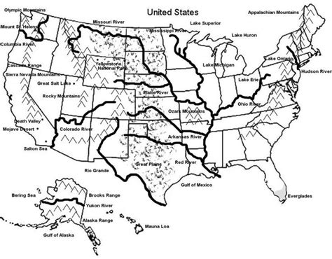 Us Map Rivers Blank Maps Usa Images Free With | Social studies maps