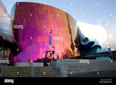 Seattle Washington State USA Experience Music Project building at Seattle Center Seattle Stock ...