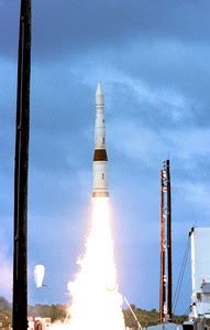 A prototype exoatmospheric kill vehicle is launched for a planned intercept of a ballistic ...