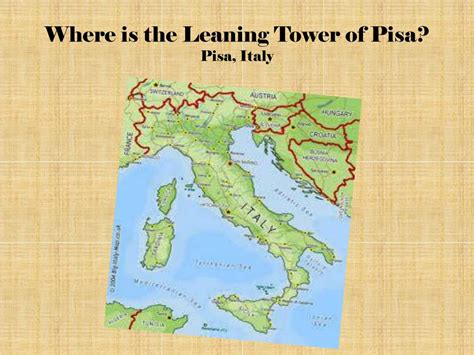 Leaning tower of pisa location - Trossweb