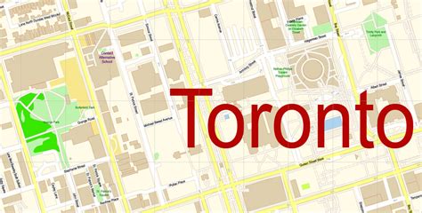 Toronto Billy Bishop City Airport Area Map Vector Canada Extra Detailed ...