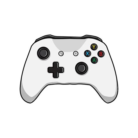 Video Game Controller With Detail Illustration Vector, Video Game ...