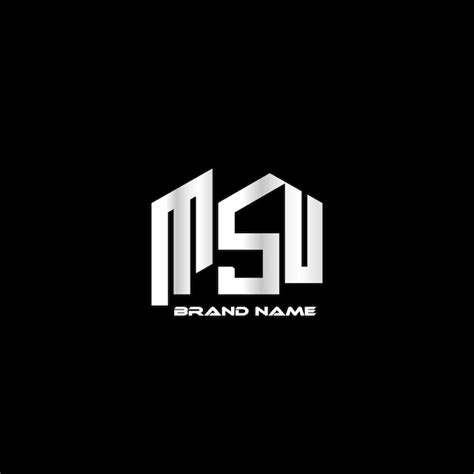 Premium Vector | A black and white logo with the word msu on it