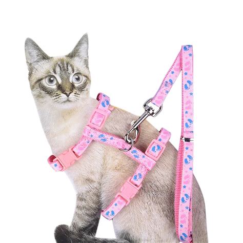 3 Colors Nylon Products For Animals Adjustable Pet Traction Harness Belt Cat Kitten Halter ...