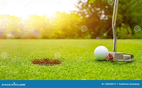 Golf Club and Ball in Grass, Golf Club and Golf Ball Close Up in Grass ...