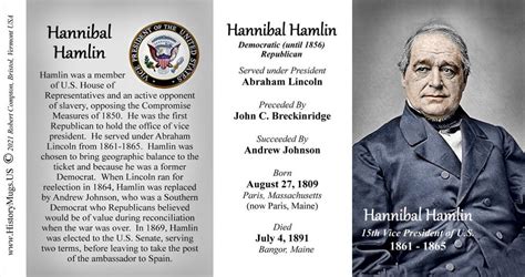 15th US Vice President Hannibal Hamlin - HistoryMugs.us