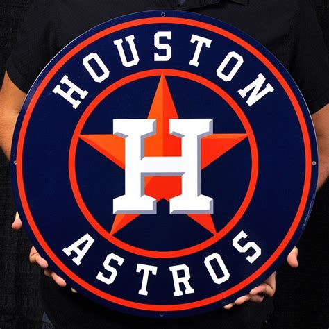 Houston Astros Round 24" Steel Logo Sign | Astros de houston, Houston astros, Houston