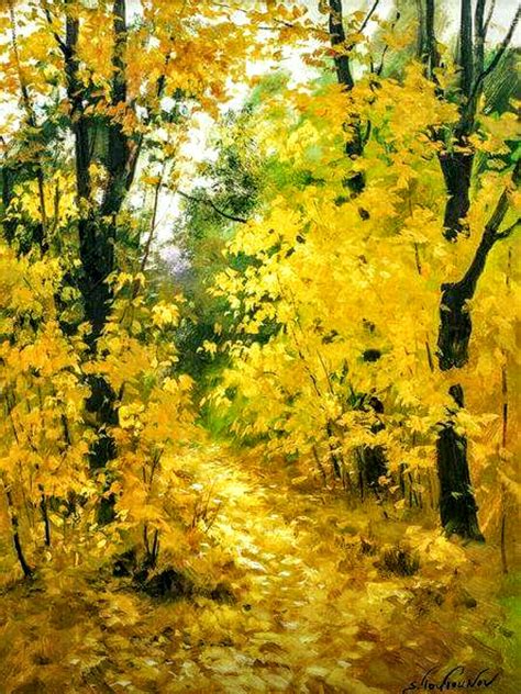 amarillo Autumn Painting, Autumn Art, Pastel Painting, Tree Painting, Painting Abstract ...