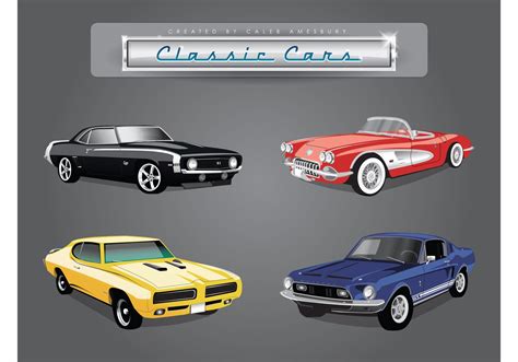 4 Vector Classic Cars 61023 Vector Art at Vecteezy