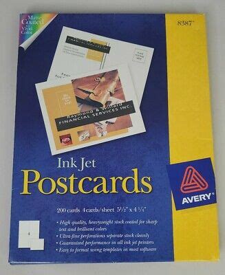 8387 Avery Matte White Postcards Premium Heavyweight Cards New 200 CT | eBay