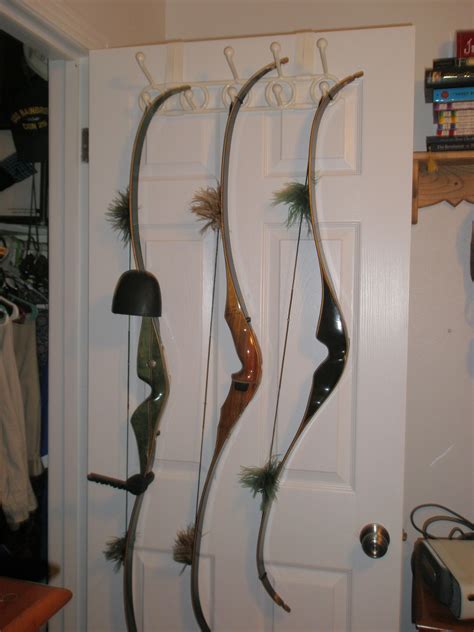 My husband, Mikes improvised Bow Rack! (the best thing is its out of sight;) | Crossbow, Archery ...