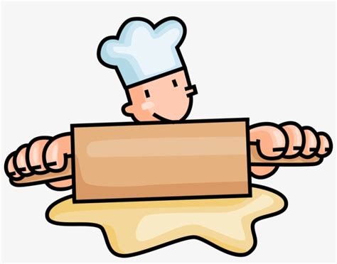 Baker Clipart Rolling Pin - Cartoon Baker PNG Image | Transparent PNG Free Download on SeekPNG