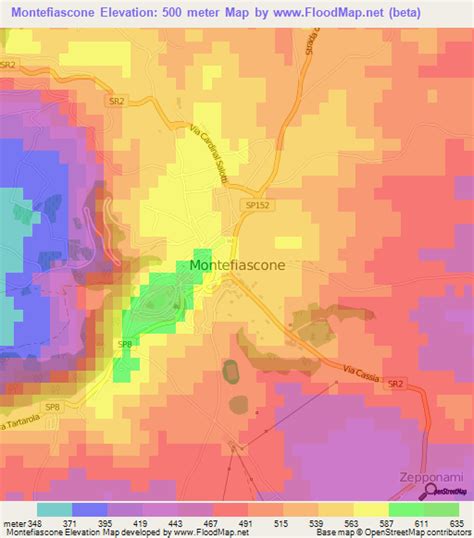 Elevation of Montefiascone,Italy Elevation Map, Topography, Contour